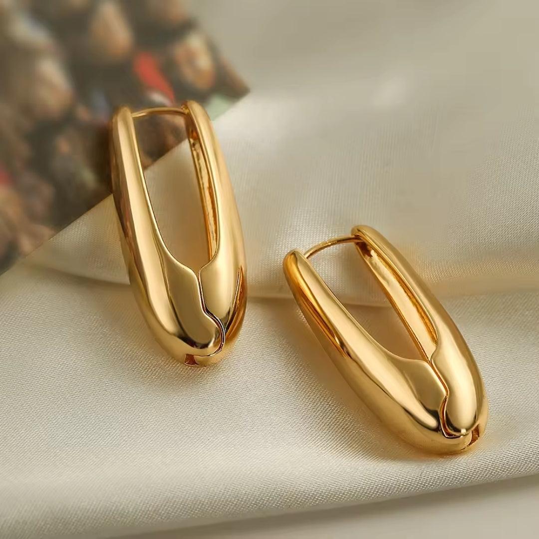 Gold Statement Drop Earrings