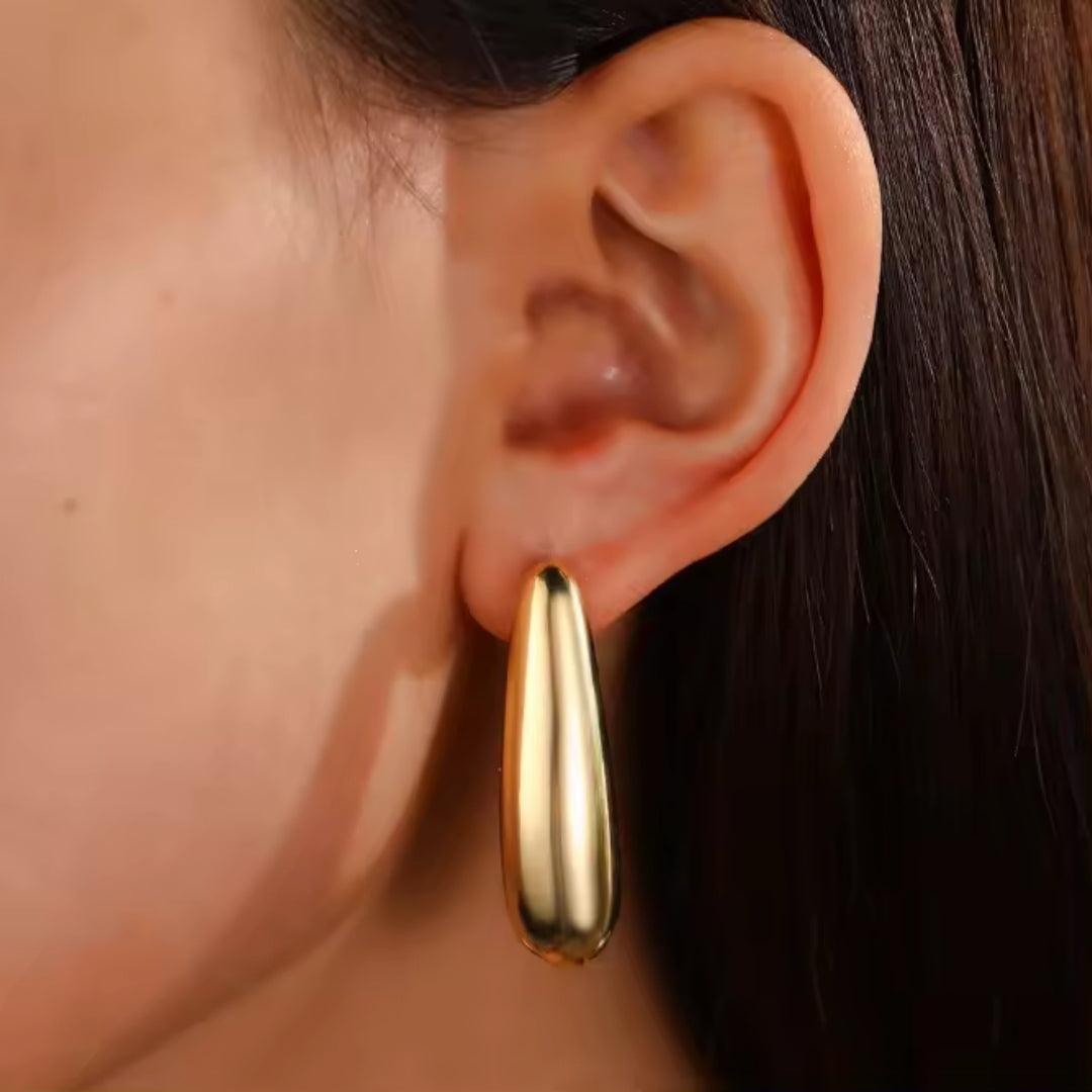 Gold Statement Drop Earrings