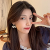 Cute Little White Bow Drop Earring