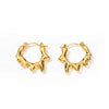Anti tarnish small gold hoop earrings