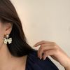 Cute Little White Bow Drop Earring