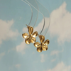 Anti tarnish golden luxury earrings