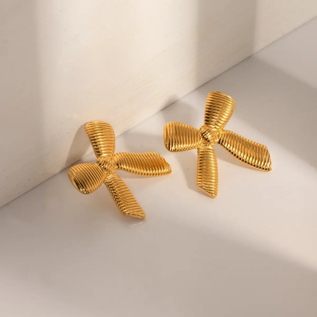 Anti Tarnish Classic Bow Stud Earring