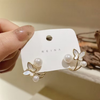 White Butterfly Cuff Earring