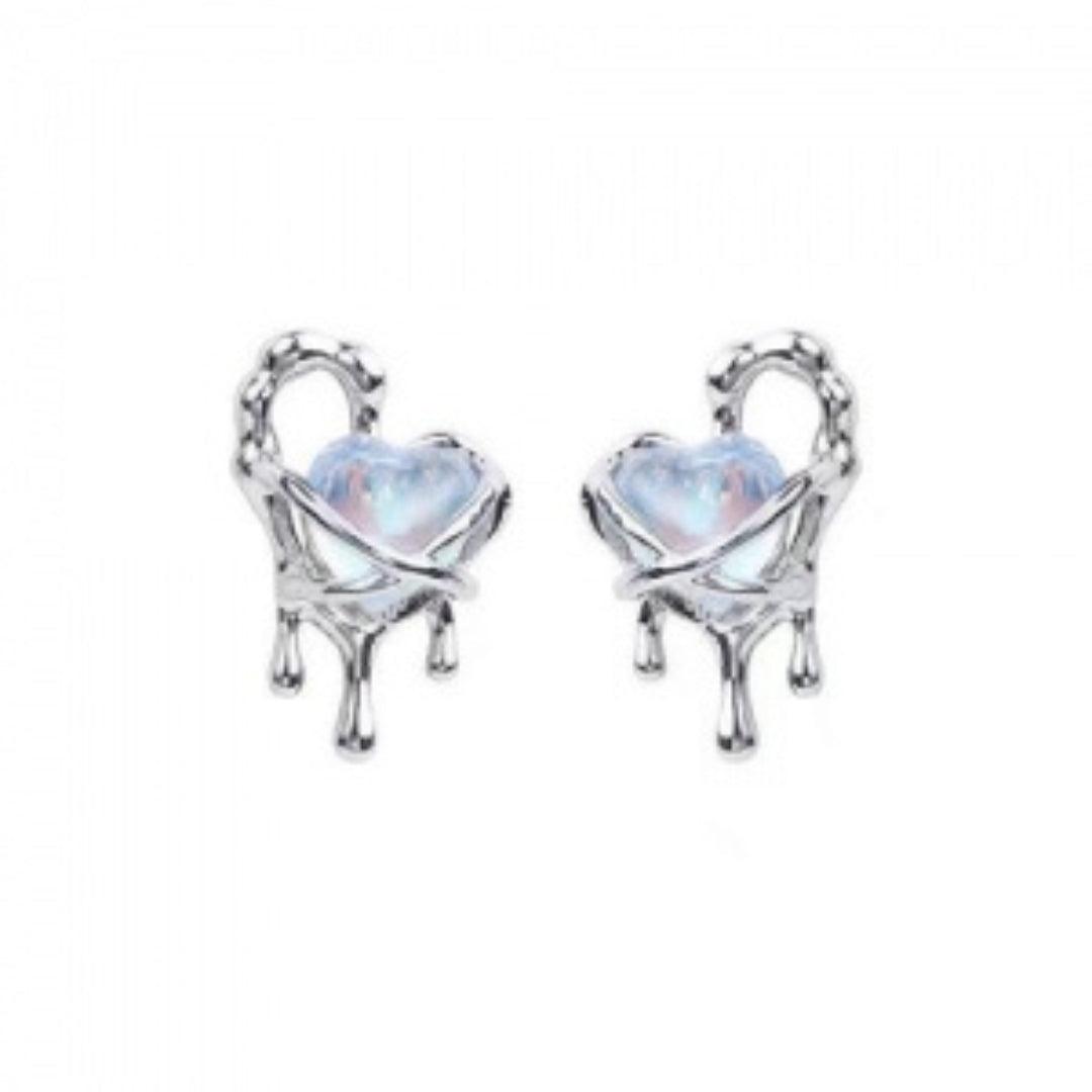 Artistic Heart-Shaped Earrings