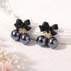 Black Bowknot Shaped Earring