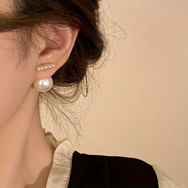 White Pearl Stud Earrings