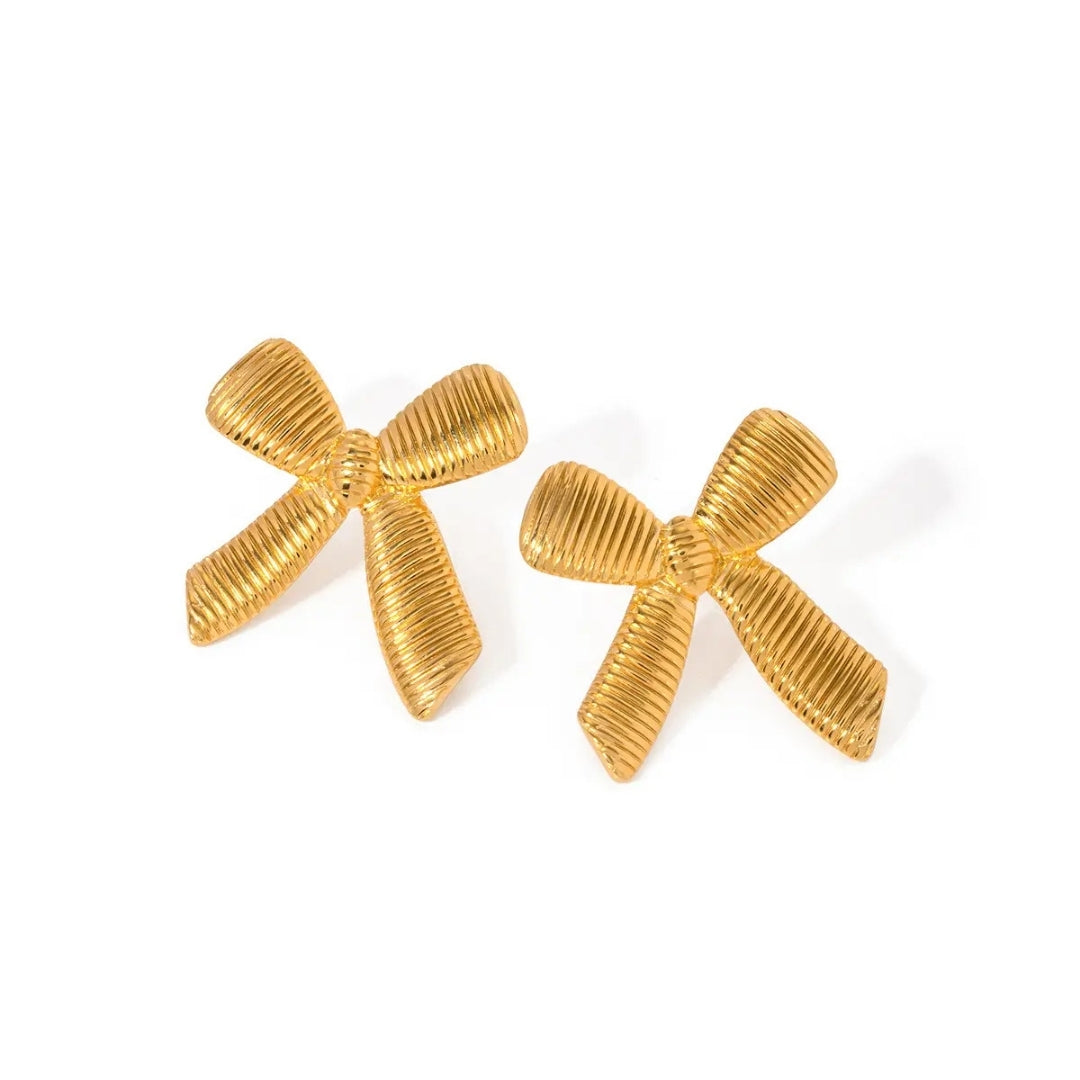 Anti Tarnish Classic Bow Stud Earring