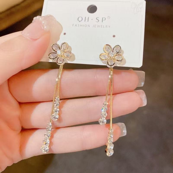 Flowers Tassel Earring