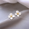 White Flower Stud Earring