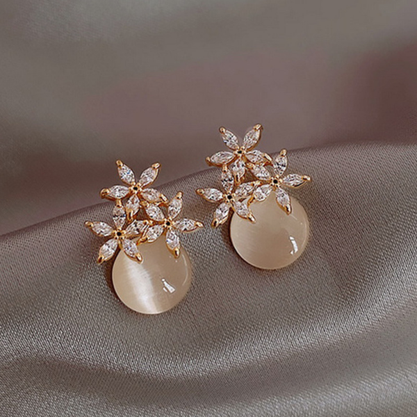 Crystal Pearl Drop Earring