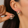 Lotus Shaped Circle Earring
