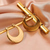 Anti tarnish golden moon earrings