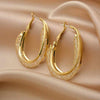 Gold-Plated Circular Hoop Earrings
