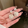 Western White Flower Tassel Earring