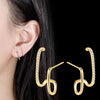 Pack Of 2 Golden Pearl Earrings