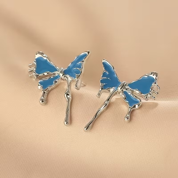 Cute butterfly stud earrings