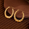 Anti tarnish heart hoop earrings