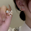 Elegant White Pearl Flower Earrings