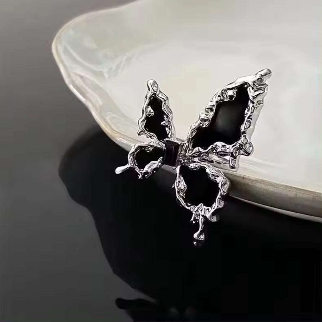 Black Butterfly Statement Ring