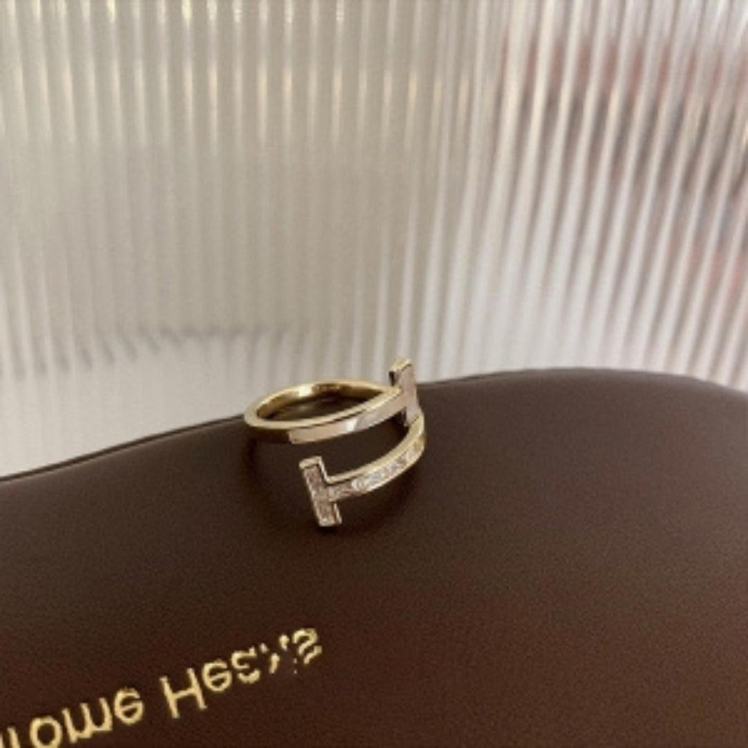 Gold Double-Band Open Ring