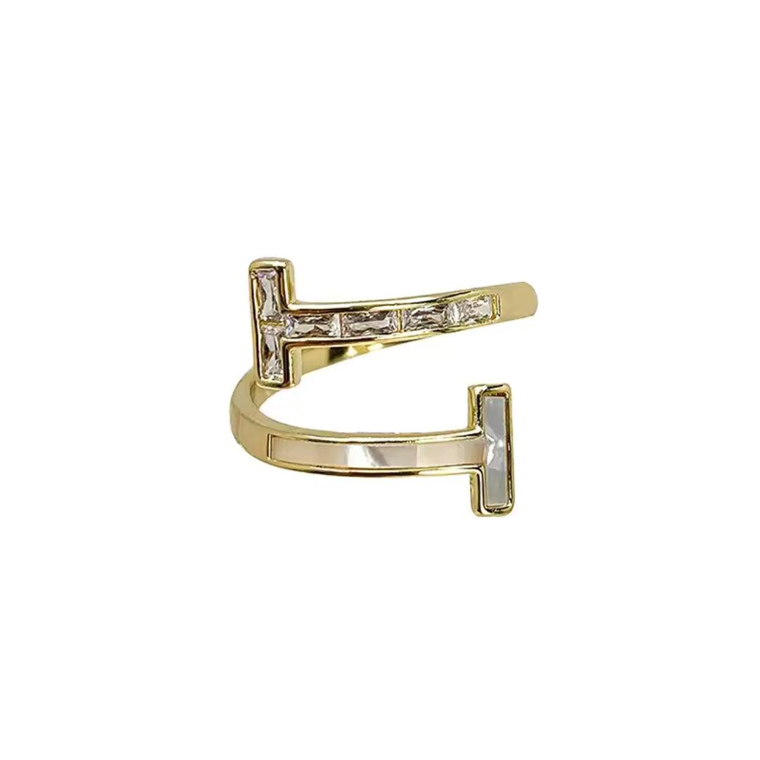 Gold Double-Band Open Ring