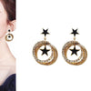 Gold-Toned Contemporary Drop Earrings