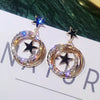 Gold-Toned Contemporary Drop Earrings