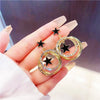 Gold-Toned Contemporary Drop Earrings