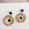 Gold-Toned Contemporary Drop Earrings