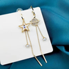 Toned Alloy Drop Earring
