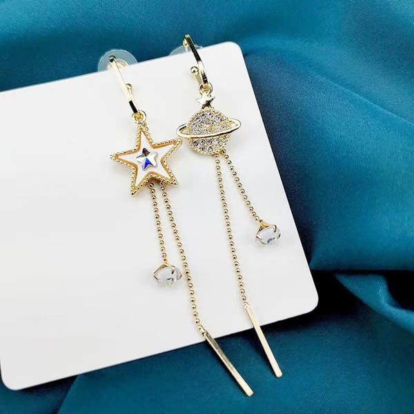 Toned Alloy Drop Earring