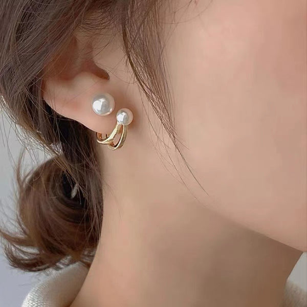 Pack Of 3 Cute Flower Pearl Earrings