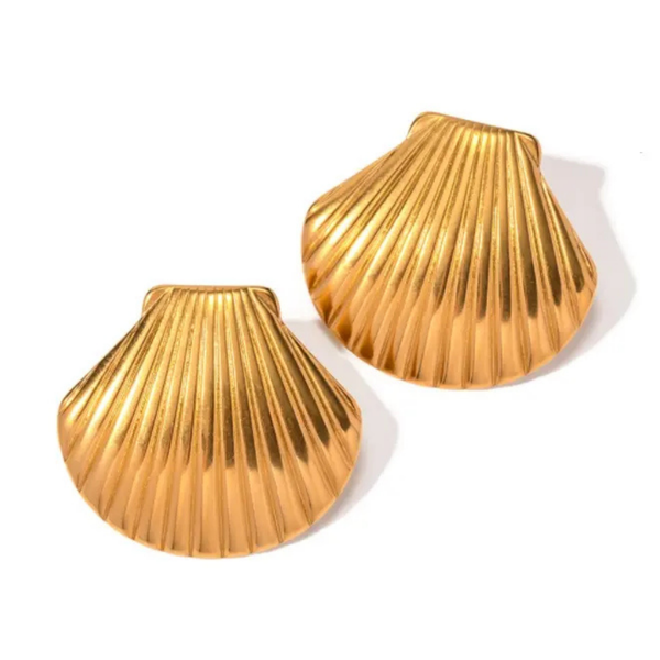 Anti Tarnish Sea Shell Stud Earring