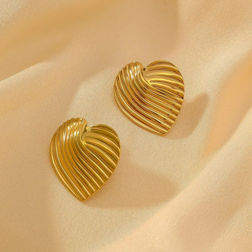 Anti tarnish gold type earrings