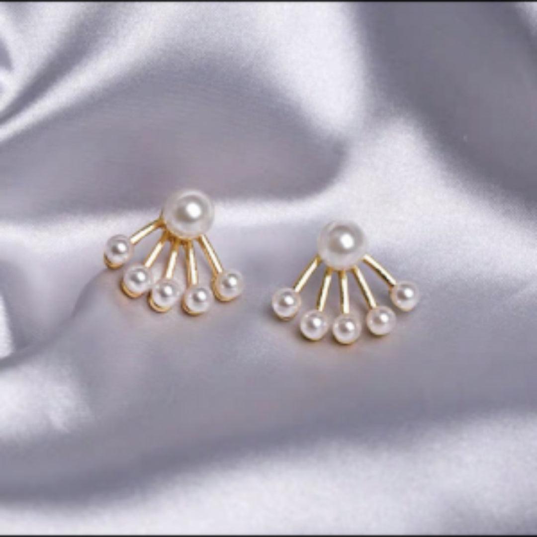 Pearl and Gold Earrings