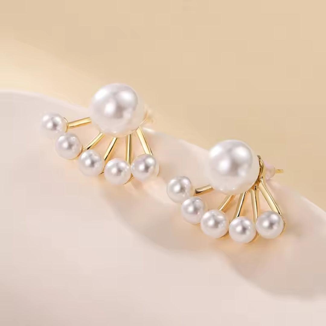 Pearl and Gold Earrings