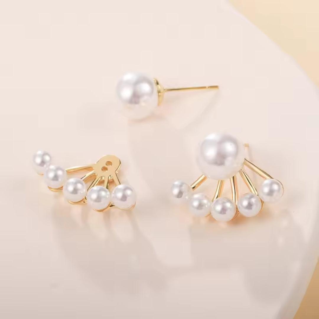 Pearl and Gold Earrings