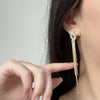 Golden Tassel chain earrings
