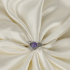 Purple Star Sapphire Cabochon Ring in White Gold