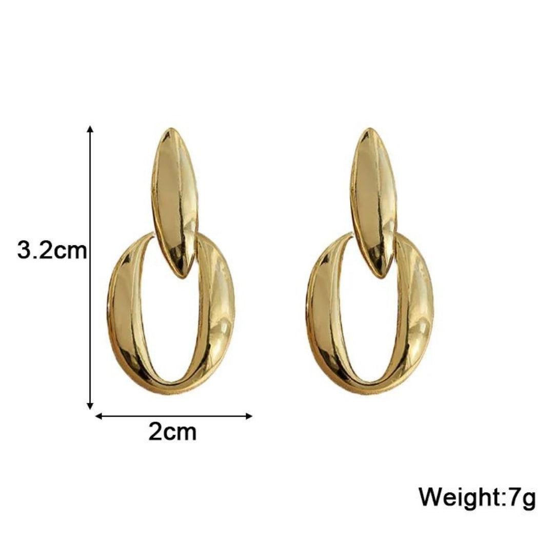 Abstract Gold Statement Earrings