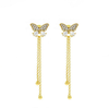 Long Chain Butterfly earrings