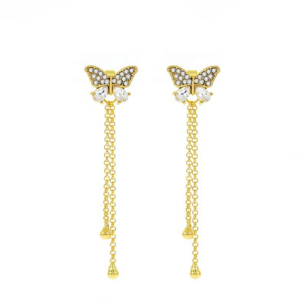 Long Chain Butterfly earrings