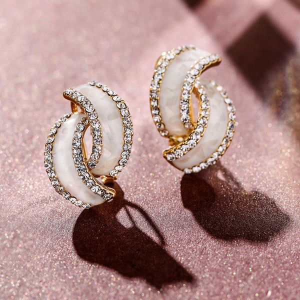 Crossover Double Layer Earrings