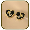heart with rose earring