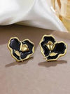 heart with rose earring
