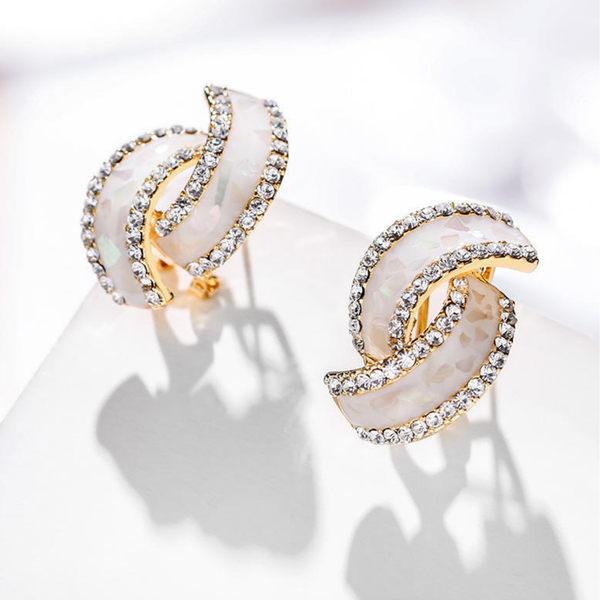 Crossover Double Layer Earrings