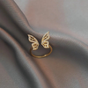 Love gold butterfly wings ring