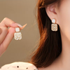 White Square Earring