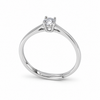 S925 Silver Classic Solitaire Adjustable Ring